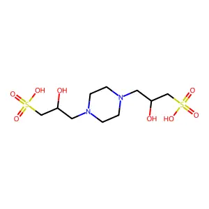 1,4-Piperazinedipropanesulfonic acid, beta1,beta4-dihydroxy- structure