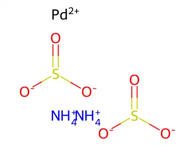 Sulfurous acid, ammonium palladium(2+) salt (2:2:1) structure