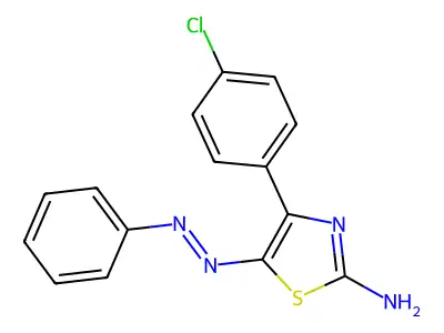 4-(4-Chlorophenyl)-5-(phenyldiazenyl)-1,3-thiazol-2-ylamine structure