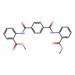 Methyl 2-[[4-[(2-methoxycarbonylphenyl)carbamoyl]benzoyl]amino]benzoate structure