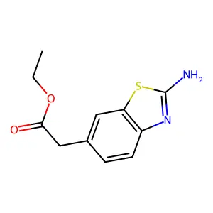 (2-Amino-benzothiazol-6-yl)-acetic acid ethyl ester structure