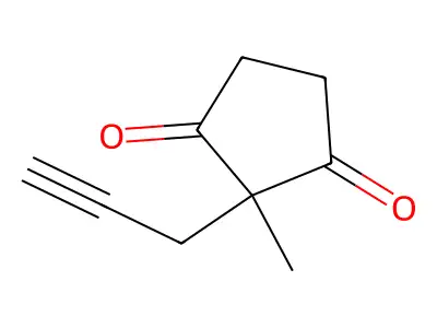 2-Methyl-2-prop-2-ynylcyclopentane-1,3-dione structure