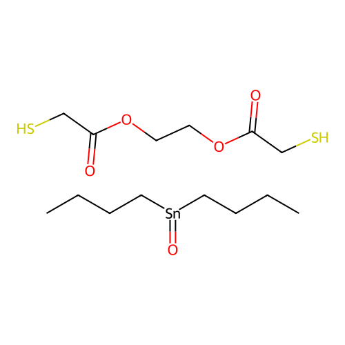 Dibutyl(oxo)tin;2-(2-sulfanylacetyl)oxyethyl 2-sulfanylacetate structure