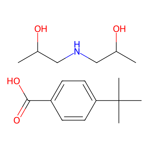 p-tert-Butylbenzoic acid, diisopropanolamine salt structure