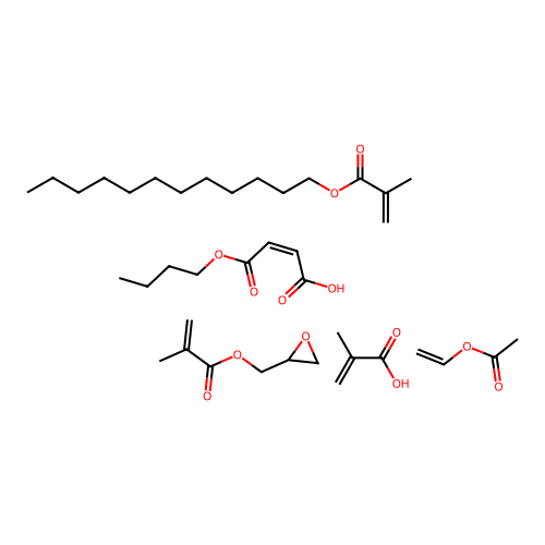 (C16-H30-O2.C8-H12-O4.C7-H10-O3.C4-H6-O2.C4-H6-O2)x- structure