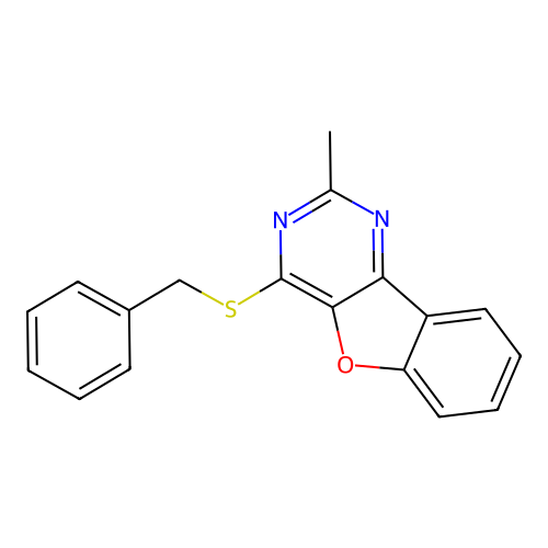 4-(Benzylsulfanyl)-2-methyl[1]benzofuro[3,2-d]pyrimidine structure