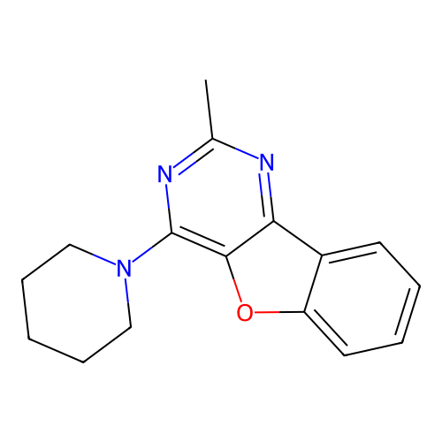 2-Methyl-4-(piperidin-1-yl)[1]benzofuro[3,2-d]pyrimidine structure