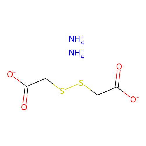 Diammonium dithiodiglycolate structure