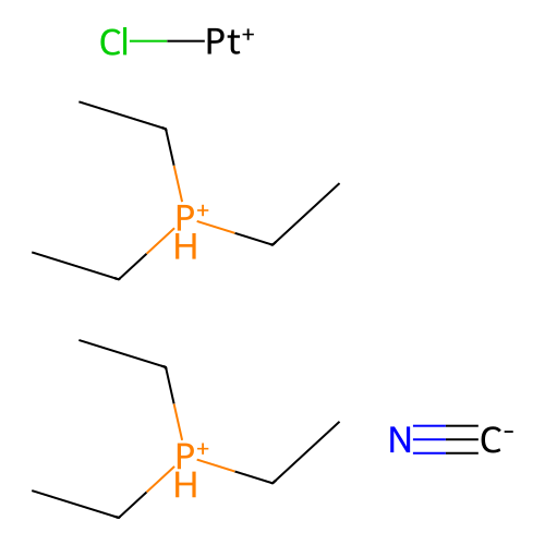 Platinum, chlorocyanobis(triethylphosphine)- structure