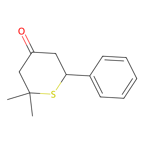 4H-Thiopyran-4-one, tetrahydro-2,2-dimethyl-6-phenyl- structure