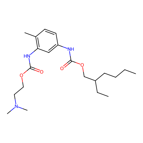 2-Ethylhexyl ((3-((2-(dimethylamino)ethoxy)carbonyl)amino)-4-methylphenyl)carbamate structure