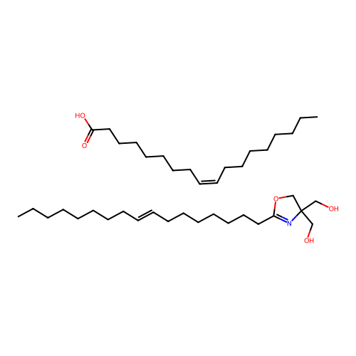Oleic acid, 2-(heptadecenyl)-4,4(5H)-oxazoledimethanol salt structure