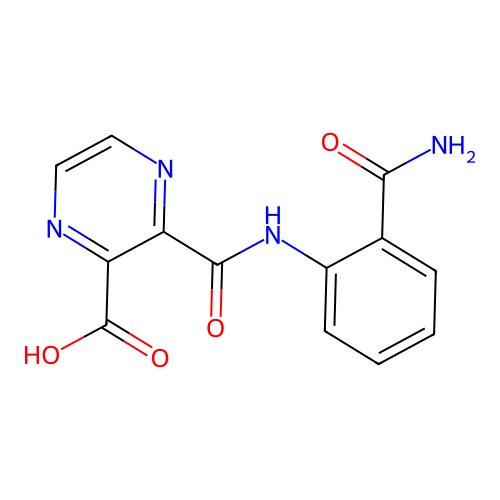3-[(2-carbamoylphenyl)carbamoyl]pyrazine-2-carboxylic Acid structure