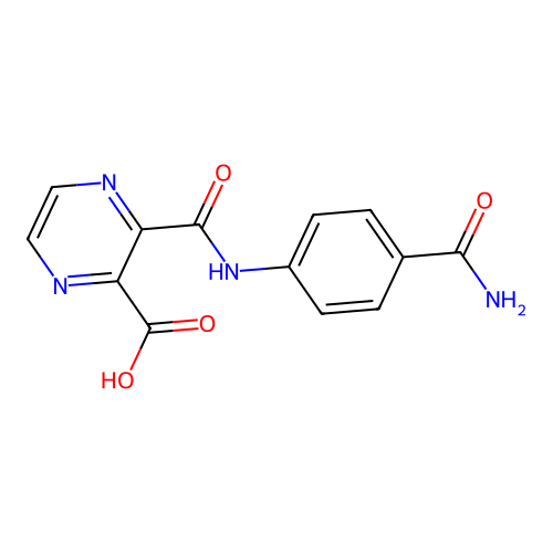 3-[(4-carbamoylphenyl)carbamoyl]pyrazine-2-carboxylic Acid structure