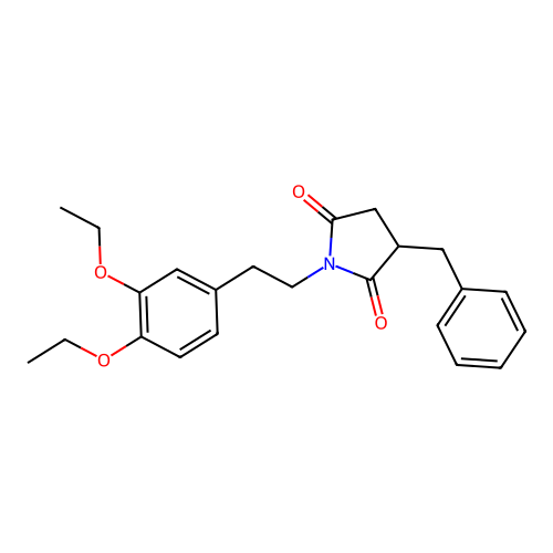 3-Benzyl-1-[2-(3,4-diethoxyphenyl)ethyl]pyrrolidine-2,5-dione structure