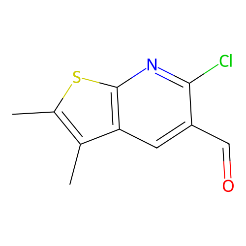 6-Chloro-2,3-dimethyl-thieno[2,3-b]pyridine-5-carbaldehyde structure