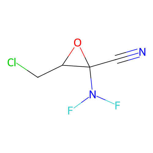 3-(Chloromethyl)-2-(difluoroamino)oxirane-2-carbonitrile structure