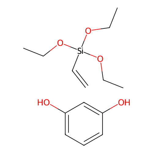 Benzene-1,3-diol--ethenyl(triethoxy)silane (1/1) structure