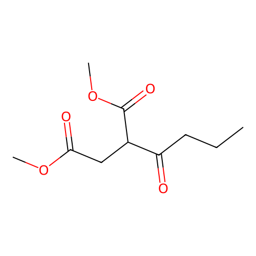 Dimethyl 2-butanoylbutanedioate structure