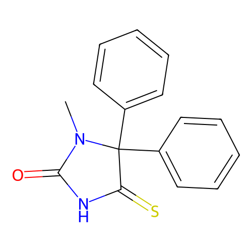1-Methyl-5,5-diphenyl-4-thiohydantoin structure