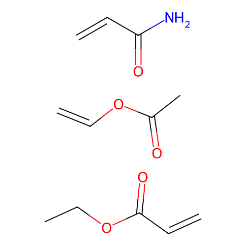 Ethenyl acetate;ethyl prop-2-enoate;prop-2-enamide structure