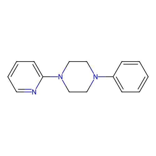 1-Phenyl-4-(pyridin-2-yl)piperazine structure