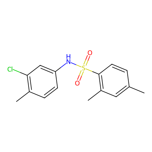 N-(3-chloro-4-methylphenyl)-2,4-dimethylbenzenesulfonamide structure