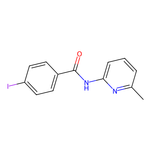 4-iodo-N-(6-methylpyridin-2-yl)benzamide structure