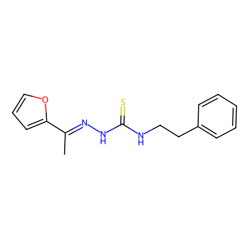 3-[(E)-[1-(Furan-2-YL)ethylidene]amino]-1-(2-phenylethyl)thiourea structure