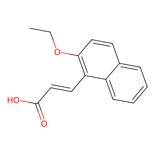 (E)-3-(2-ethoxynaphthalen-1-yl)prop-2-enoic acid structure