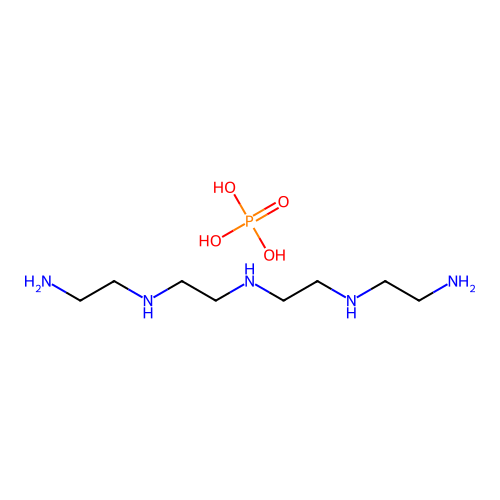Tetraethylenepentamine, phosphoric acid polymer structure