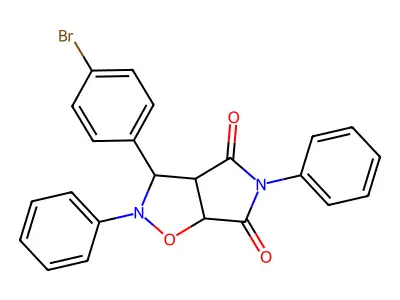 3-(4-bromophenyl)-2,5-diphenyldihydro-2H-pyrrolo[3,4-d][1,2]oxazole-4,6(3H,5H)-dione structure