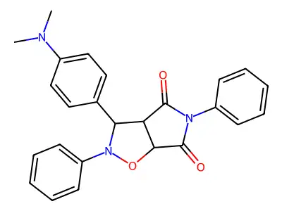 3-(4-(dimethylamino)phenyl)-2,5-diphenyldihydro-2H-pyrrolo[3,4-d]isoxazole-4,6(5H,6aH)-dione structure