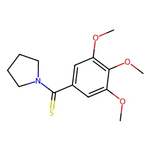 Pyrrolidine, 1-(3,4,5-trimethoxythiobenzoyl)- structure