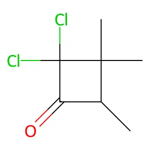 2,2-Dichloro-3,3,4-trimethylcyclobutan-1-one structure
