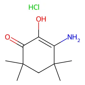 2-Cyclohexen-1-one, 3-amino-2-hydroxy-4,4,6,6-tetramethyl-, hydrochloride (1:1) structure