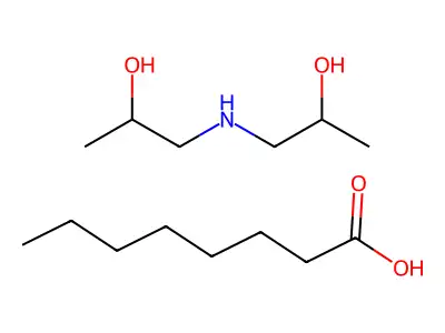 Octanoic acid, compd. with 1,1'-iminobis(2-propanol) (1:1) structure
