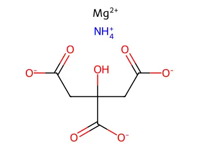 1,2,3-Propanetricarboxylic acid, 2-hydroxy-, ammonium magnesium (1:?:?) structure
