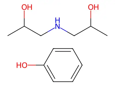Phenol, compd. with 1,1'-iminobis[2-propanol] (1:1) structure
