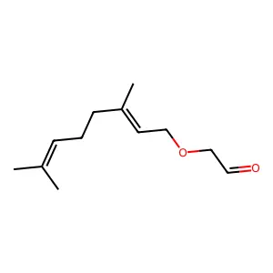 乙醛((3,7-二甲基-2,6-辛二烯基)氧基)- structure