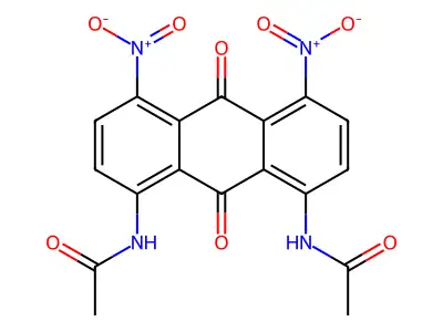 Acetamide, N,N'-(9,10-dihydro-4,5-dinitro-9,10-dioxo-1,8-anthracenediyl)bis- structure