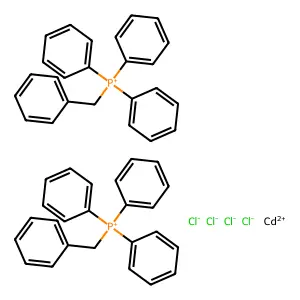 Phosphonium, triphenyl(phenylmethyl)-, (T-4)-tetrachlorocadmate(2-) (2:1) structure
