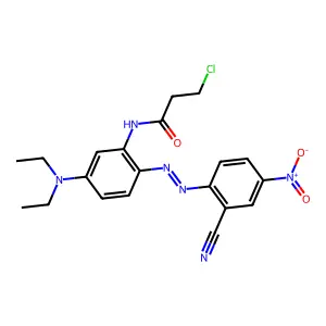 3-chloro-N-[2-[(2-cyano-4-nitrophenyl)azo]-5-(diethylamino)phenyl]propionamide structure