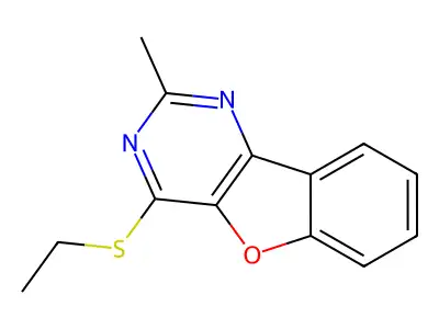 4-Ethylsulfanyl-2-methyl-[1]benzofuro[3,2-d]pyrimidine structure