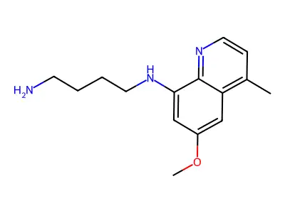 4-Methyl-6-methoxy-8-(1-tetramethyleneamino)aminoquinoline structure