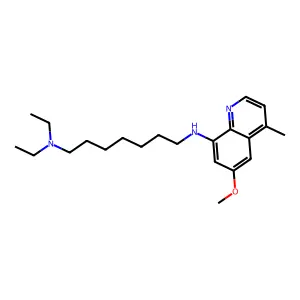 Diethyl(7-((6-methoxy-4-methyl(8-quinolyl))amino)heptyl)amine structure
