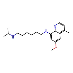 (6-Methoxy-4-methyl(8-quinolyl))(6-((methylethyl)amino)hexyl)amine structure