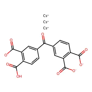 1,2-Benzenedicarboxylic acid, 4,4'-carbonylbis-, cesium salt (1:3) structure