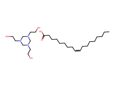 2-[3,5-Bis(2-hydroxyethyl)-1,3,5-triazinan-1-yl]ethanol;octadec-9-enoic acid structure