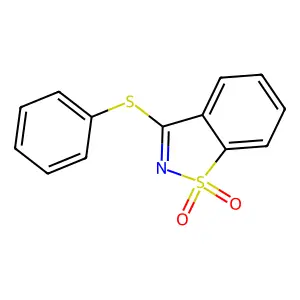 3-(Phenylsulfanyl)-1H-1lambda~6~,2-benzothiazole-1,1-dione structure